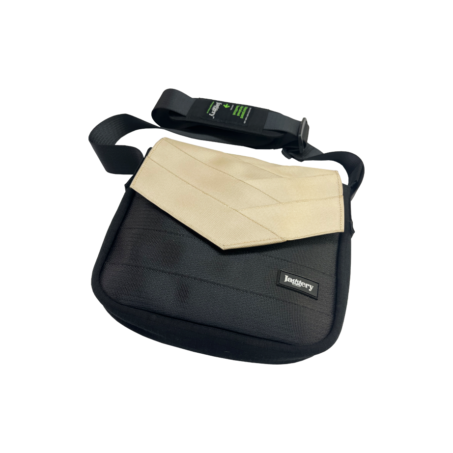Friendly Soul Sling Bag in White Decommisioned Cargo Belts