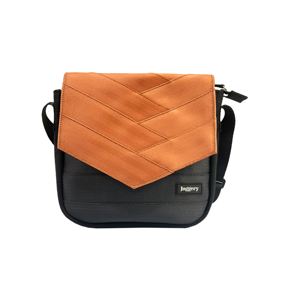 Friendly Soul Sling Bag in Rust Decommisioned Cargo Belts