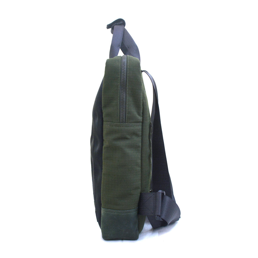 Noir Arrive Backpack in Rescued Car Seat Belts and OG Canvas [15"laptop bag]