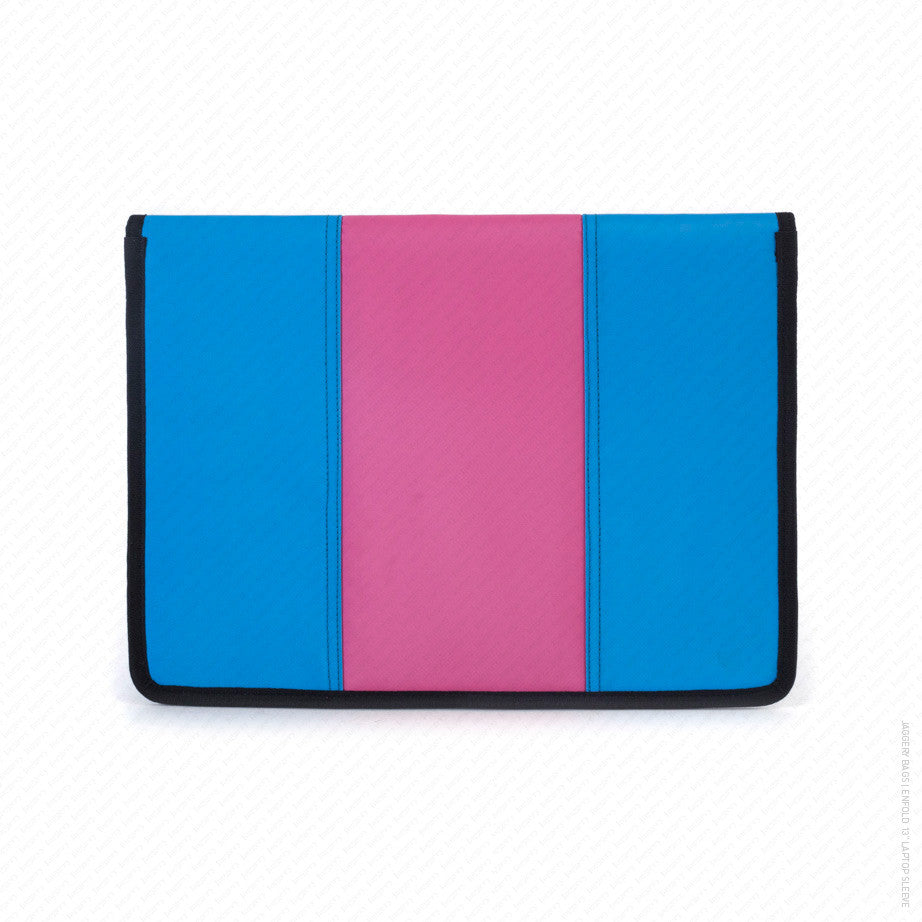 Enfold 13" Laptop Sleeve in Light Blue and Pink