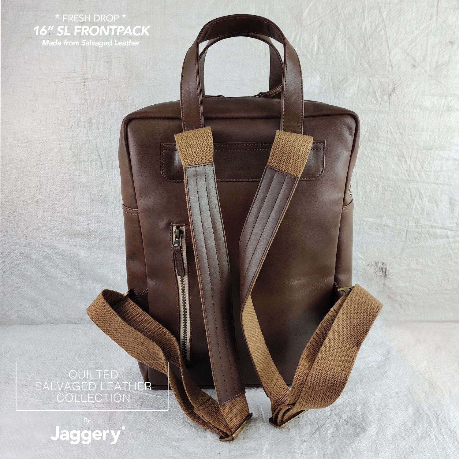 16" Frontpack in Salvaged Leather [laptop bag]