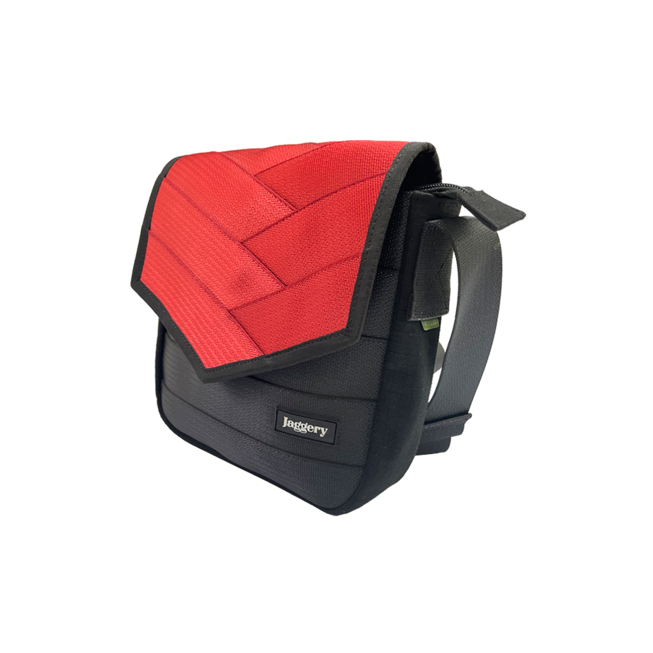 Friendly Soul Sling Bag in Red Decommisioned Cargo Belts