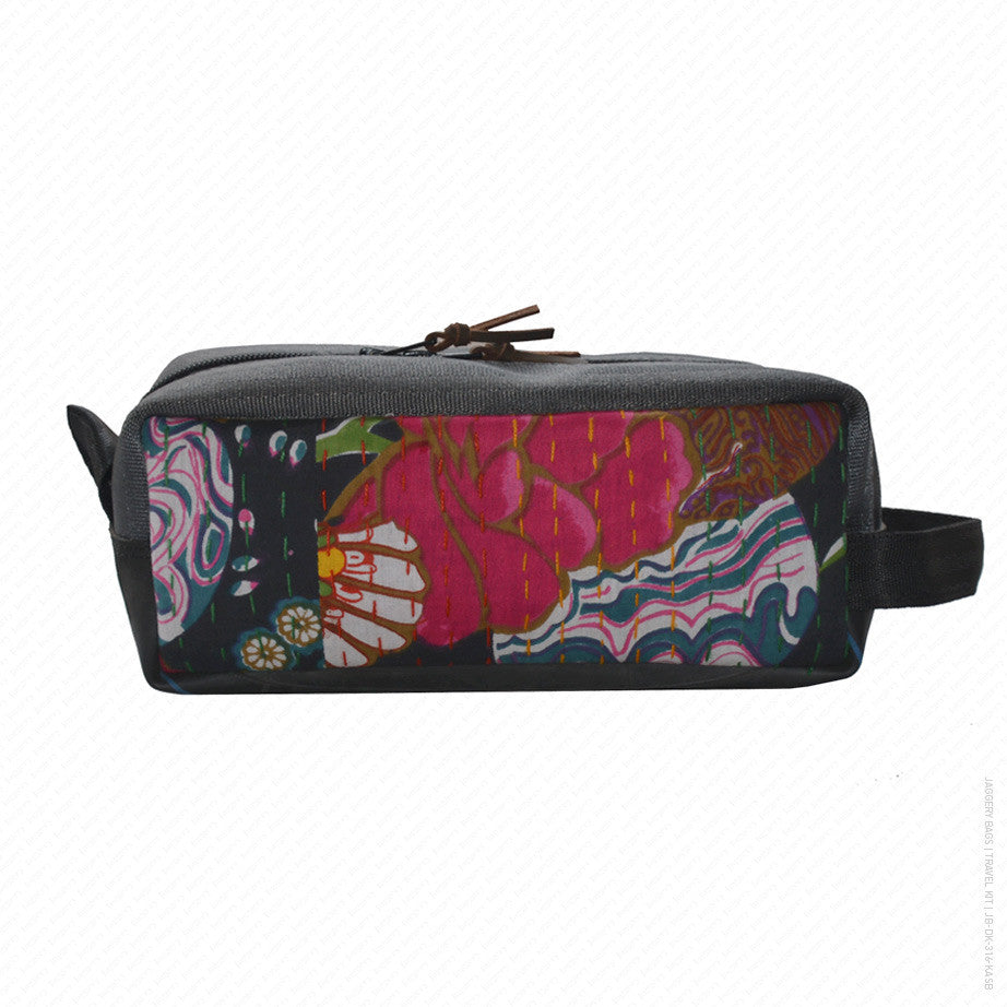 Travel Kit in Kantha Embroidery & Seat Belt