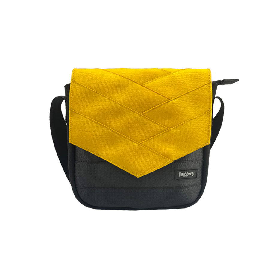 Friendly Soul Sling Bag in Yellow Decommisioned Cargo Belts