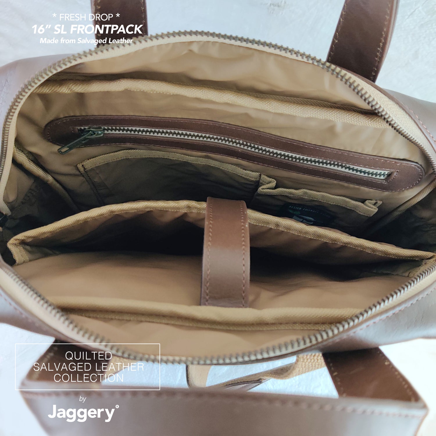 16" Frontpack in Salvaged Leather [laptop bag]