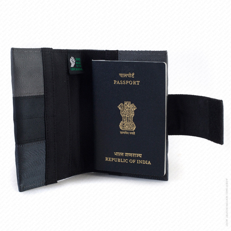 New York Passport Jacket in Asphalt and Black Seat Belt
