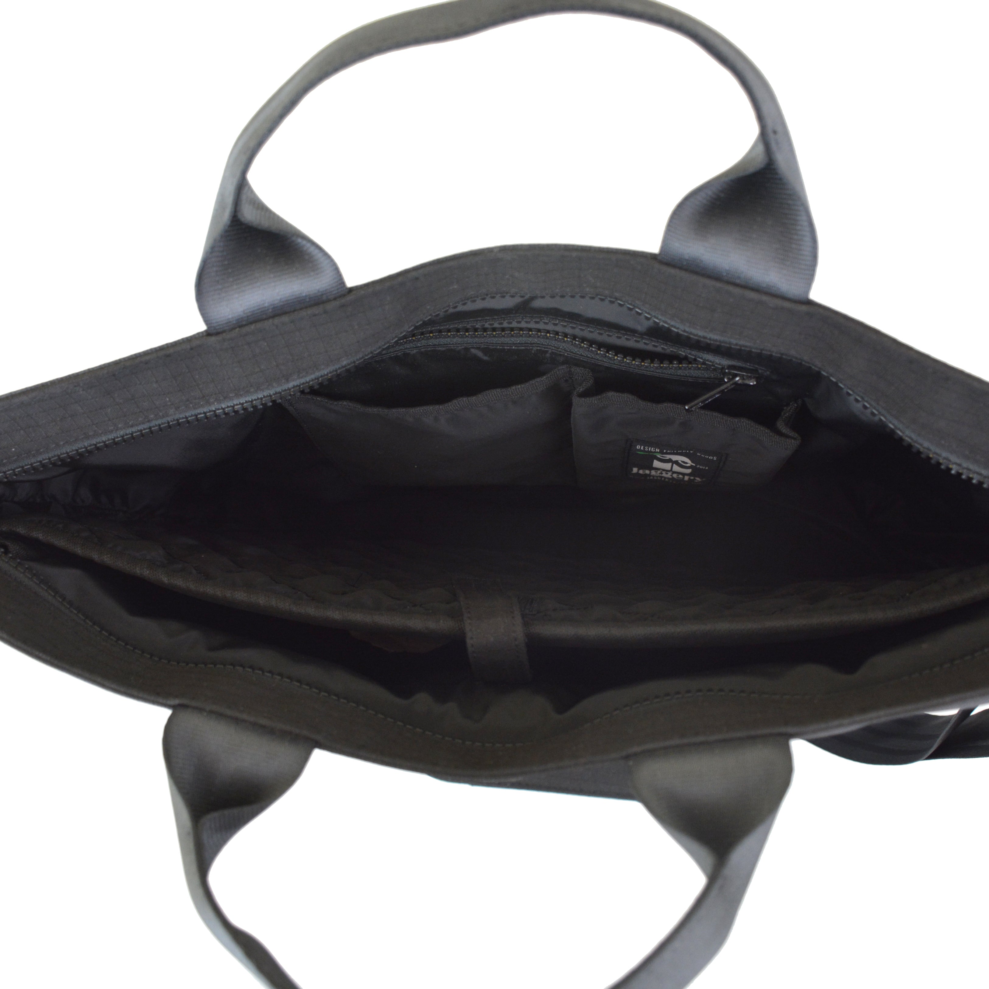 Noir Black Beauty Laptop Bag in Rescued Car Seat Belt