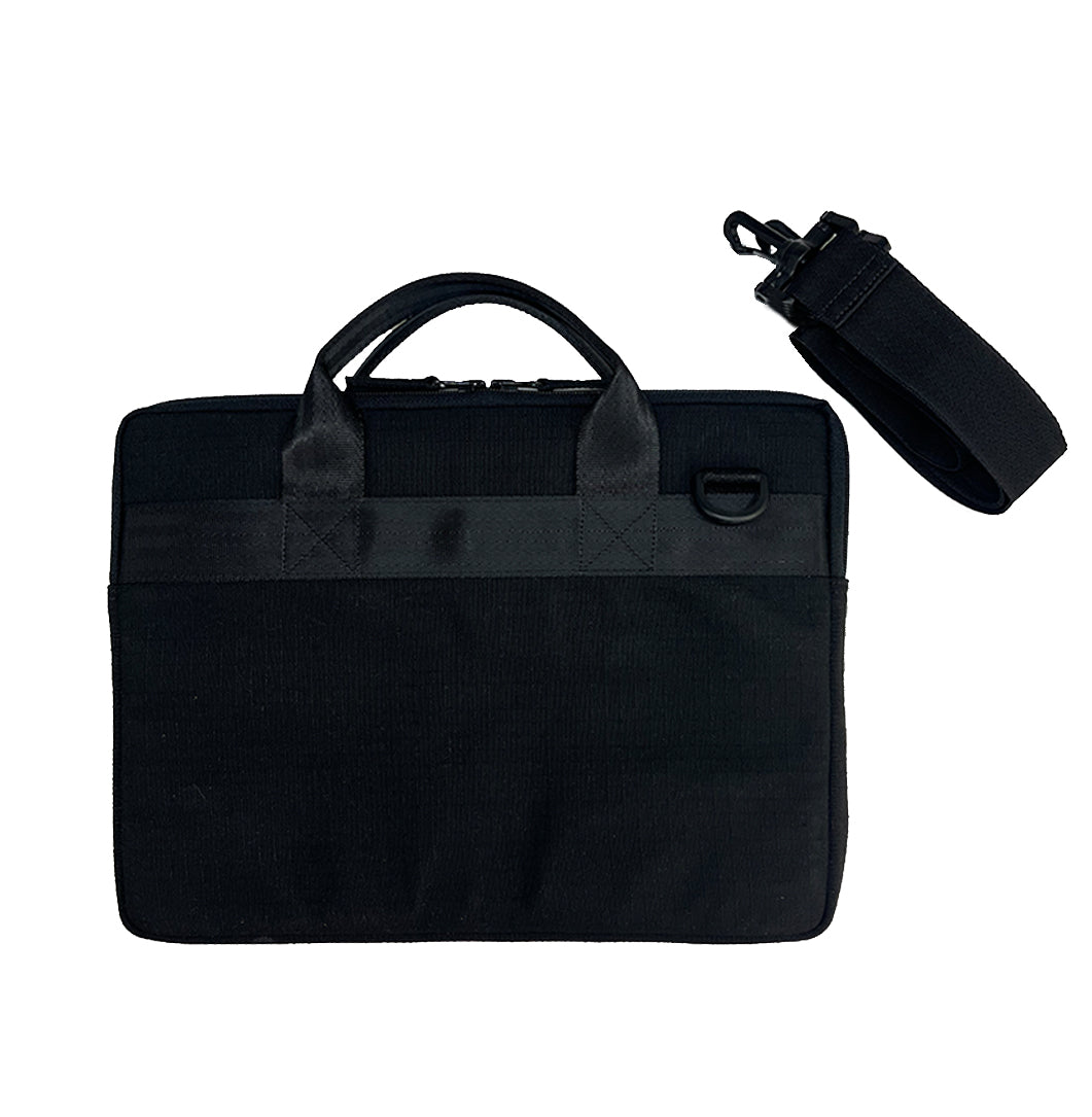 Noir Agent of Change in Rescued Car Seat Belts [Slim 13" Laptop Bag]