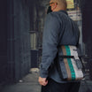 Heryana Freelancer's Satchel in Green Ex-Cargo Belts & Rescued Car Seat Belts [11" Cafe Bag]