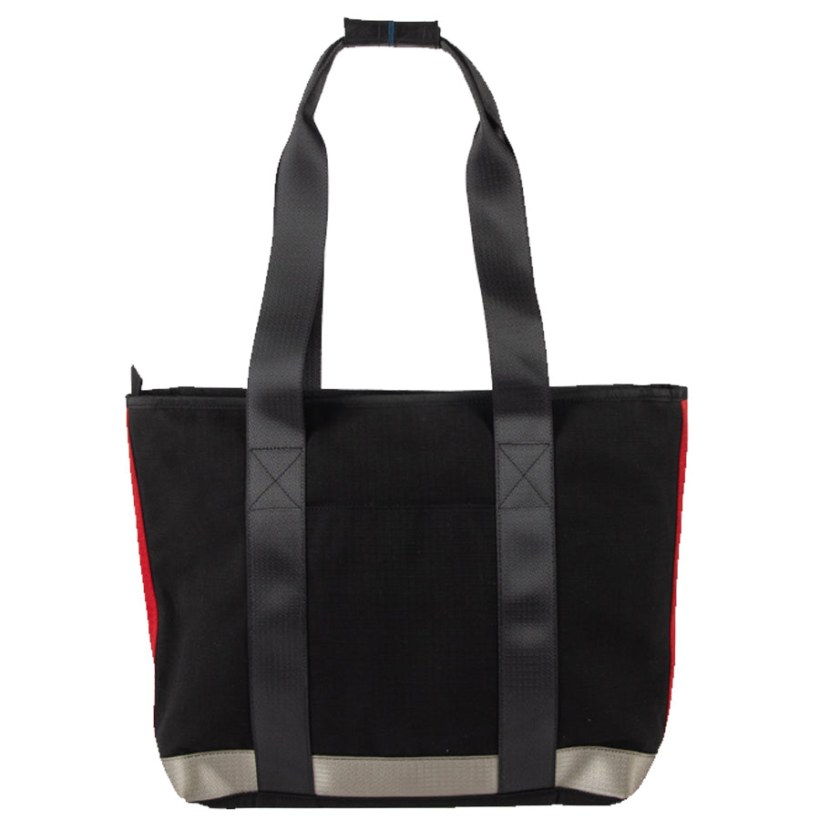 Surplus Multi-Colored Tote Bag in Cargo Belts and Car Seat Belts