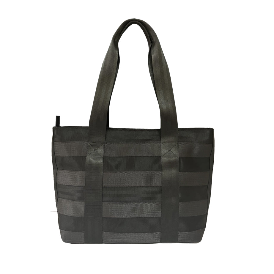 Noir Surplus Tote in Rescued Car Seat Belts